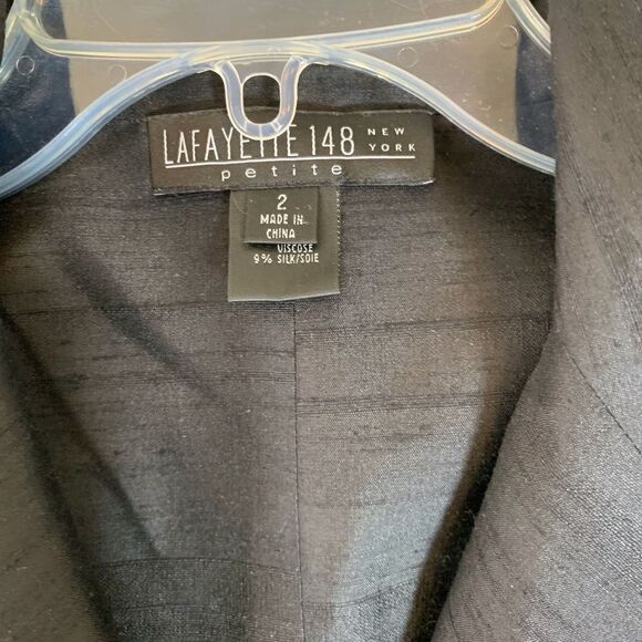 LaFayette 148 Striped Cropped Jacket Size 2 - Picture 3 of 5